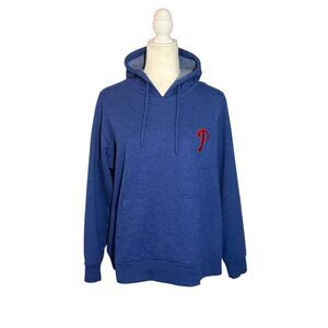 Antigua Philadelphia Phillies heather Royal blue hoodie - XL